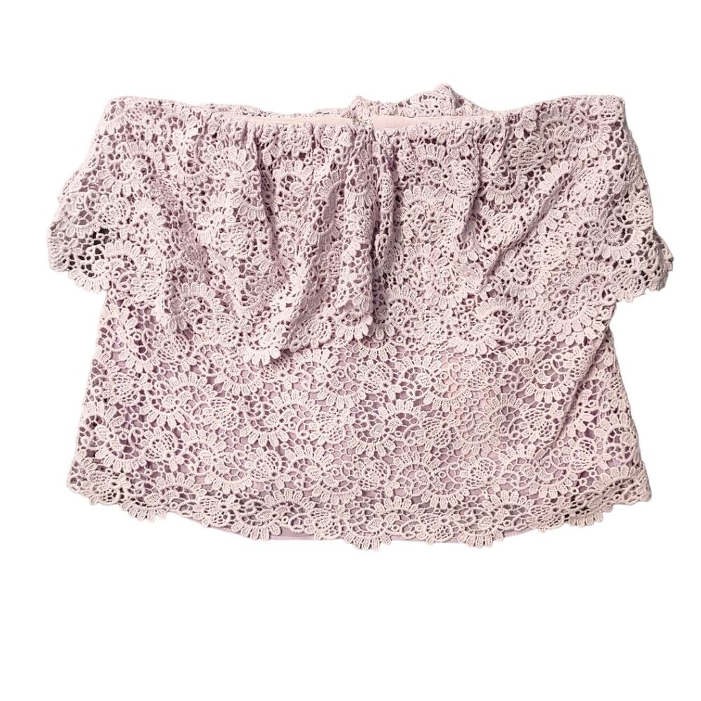 Rebecca Taylor Top Blouse Off Shoulder Eliza Sz 4 NWT Lavender Purple